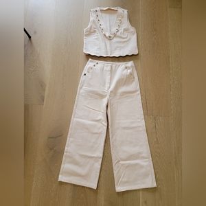 Vita Grace denim cream set small